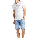 GUESS Striped Alden T-Shirt - White / Green - so-ldn