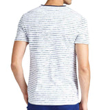 GUESS Striped Alden T-Shirt - White / Blue - so-ldn