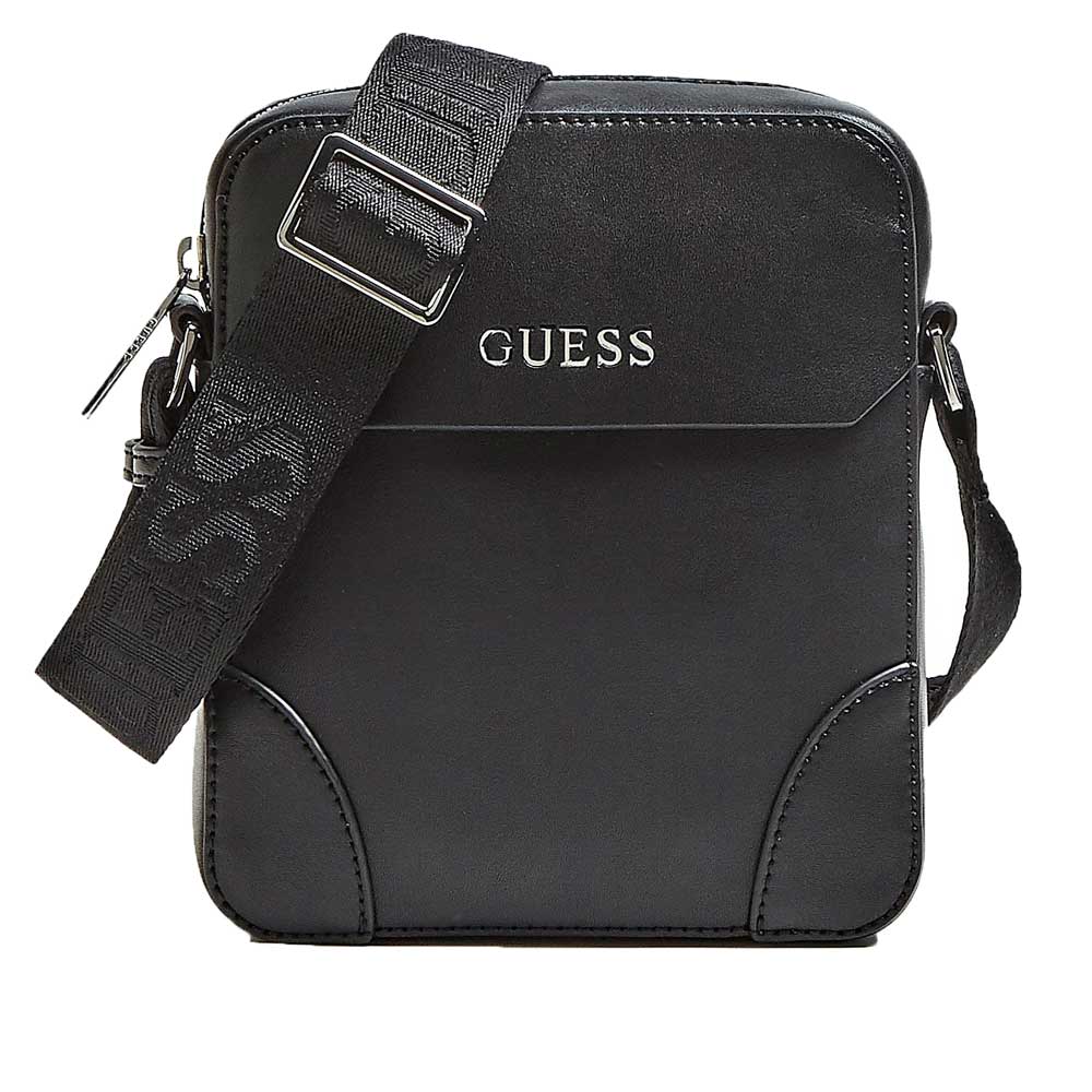 Guess Manhattan Logo Side Body Bag -  Black