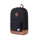 Herschel Supply Co Heritage Backpack - Black / Tan - so-ldn