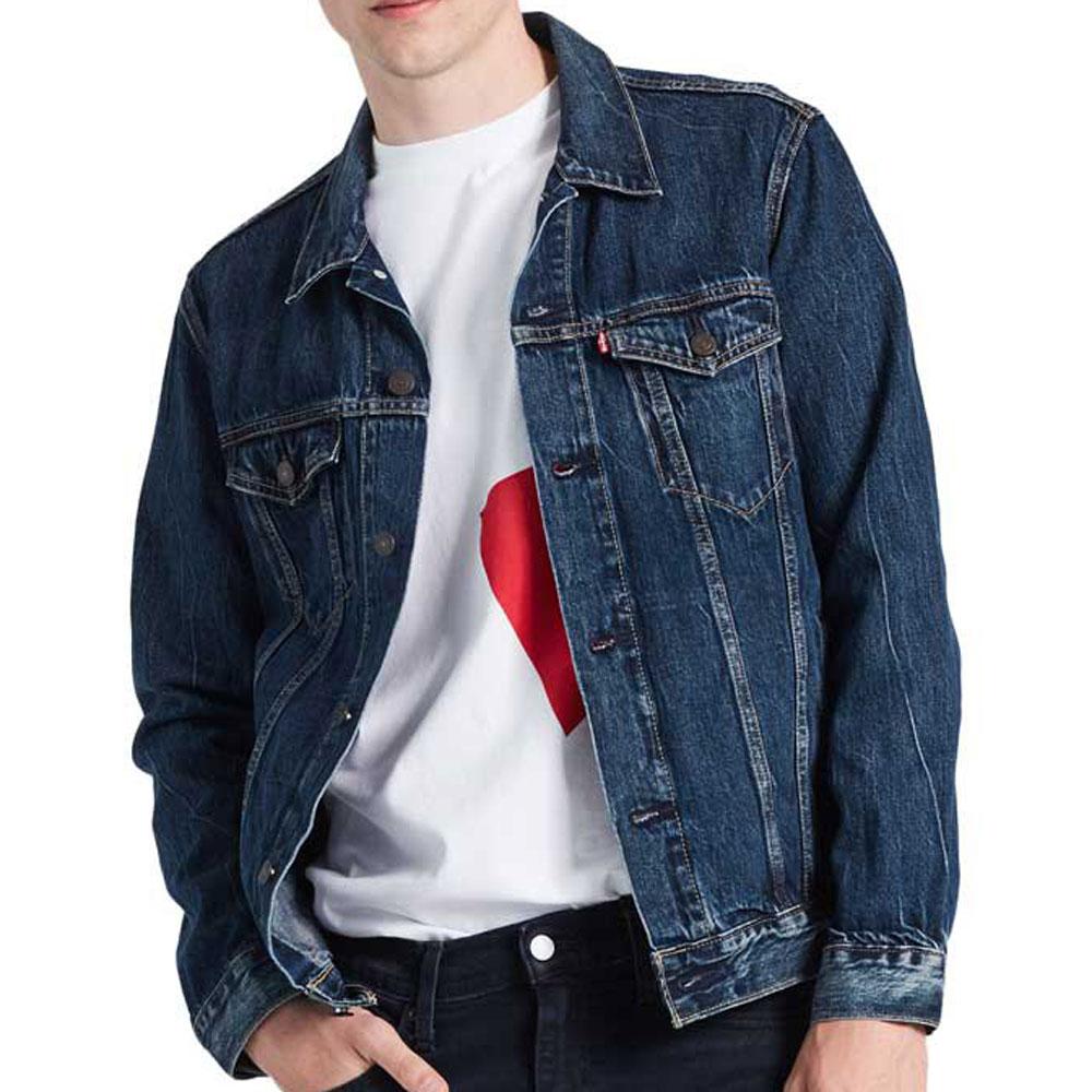 Levi's Men's Trucker Denim Jacket - Palmer Dark Blue - so-ldn