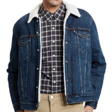 Levi’s Type 3 Sherpa Trucker Jacket In Palmer Blue - 16365-0105