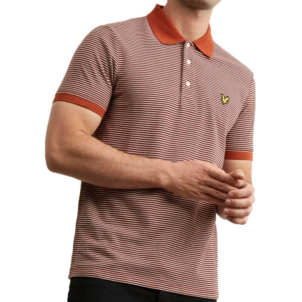 Lyle And Scott Feeder Stripe Polo Shirt - Brown Spice - so-ldn