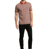 Lyle And Scott Feeder Stripe Polo Shirt - Brown Spice - so-ldn