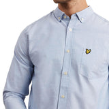 Lyle And Scott Long Sleeve Oxford Shirt - Riviera Blue - so-ldn