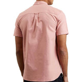 Lyle And Scott Men's Short Sleeve Oxford Shirt - Coral Way Pink - so-ldn