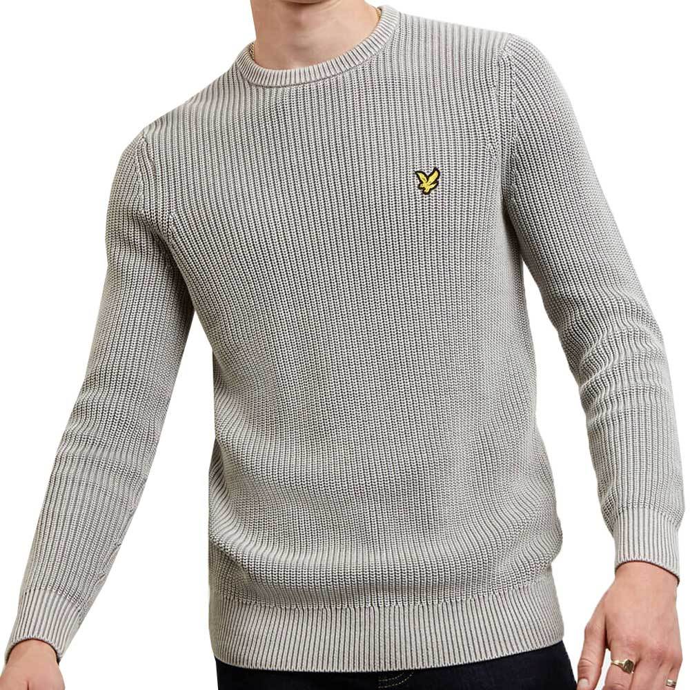 Lyle And Scott Ribbed Jumper - Light Silver KN1113V