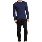 Lyle & Scott Long Sleeve Crew Neck T-Shirt - Navy - so-ldn