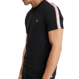 Lyle And Scott Men's Side Stripe T-Shirt - Black TS1018V - so-ldn