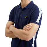 Lyle & Scott Side Stripe  Polo Shirt - Navy SP1014V - so-ldn