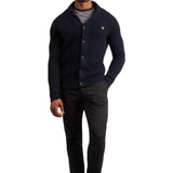 Lyle and Scott Shawl Neck Cardigan - Black - so-ldn