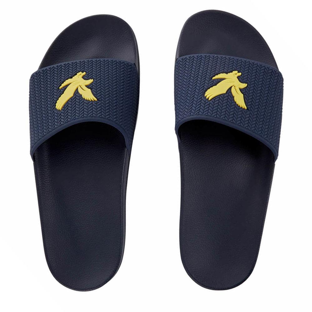 Lyle And Scott Thomson Slides Navy - so-ldn