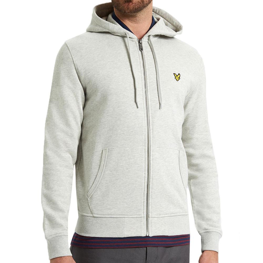 Lyle & Scott Zip-Through Hoodie - Light-Grey Marl - so-ldn