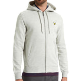 Lyle & Scott Zip-Through Hoodie - Light-Grey Marl - so-ldn