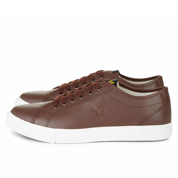 Lyle and Scott Teviot Leather Trainers - Brown - so-ldn