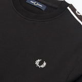 Fred Perry Taped Shoulder Sweatshirt- Black J7501