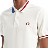 Fred Perry Authentic Abstract Collar Polo Shirt - Snow White M7604