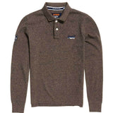 Superdry Classic Long Sleeve Pique Polo Shirt - Pebble Brown - so-ldn