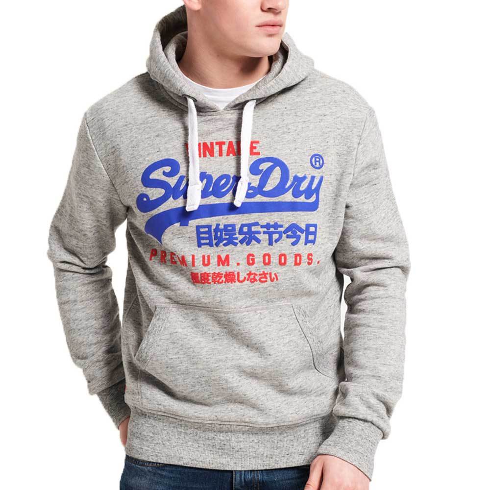 Superdry Mens Premium Goods Duo Hoodie - Street Works Grit Grey - so-ldn