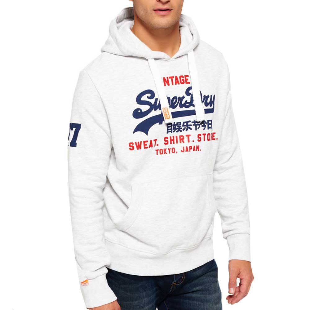 Superdry Mens Sweat Shirt Store Hoodie - Ice Marl - so-ldn