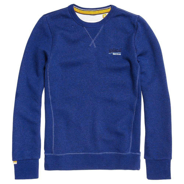 Superdry Orange Label Crew Sweatshirt - Sonic Blue Grindle - so-ldn