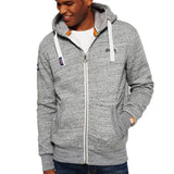 Superdry Orange Label Zip up Hoodie- Flint Grey Grit - so-ldn