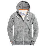 Superdry Orange Label Zip up Hoodie- Flint Grey Grit - so-ldn