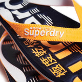 Superdry Scuba Logo Faded Flip Flops Dark - Navy / Fluro Orange - so-ldn
