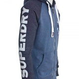 Superdry Sporting Raglan Zip Hoodie - Maritime Grit Blue M20016HP - so-ldn