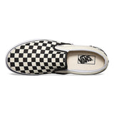 Vans Classic Slip On Canvas Checkerboard Trainers - Black / White - so-ldn