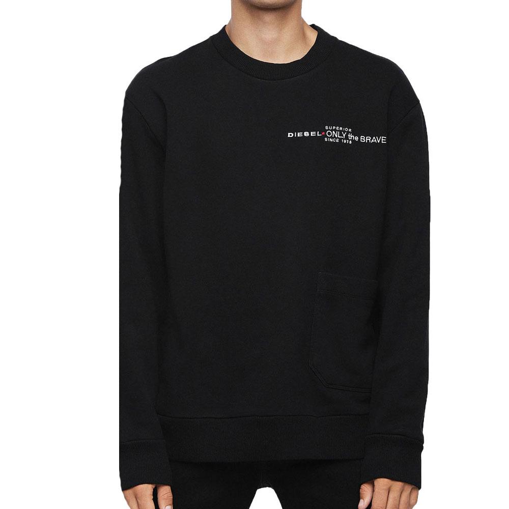 Diesel S-Ellis Long Sleeve Sweatshirt - Black - so-ldn