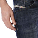 DIESEL Belther 0814W Slim Tapered Fit Stretch Jeans - Blue - so-ldn