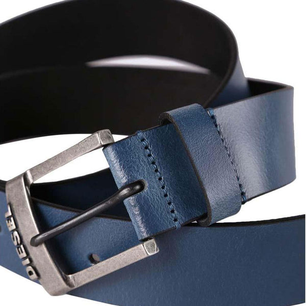 Diesel B-Deal Leather Belt Blue