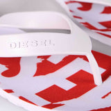 Diesel Splish Flip Flops Sandals - Red / White - so-ldn