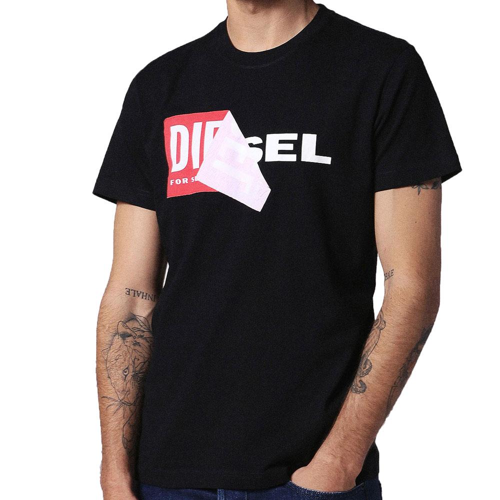 Diesel T Diego QA T Shirt  -  Black - so-ldn