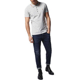 Diesel T-Skin Pique Tipped Polo Shirt - Grey - so-ldn