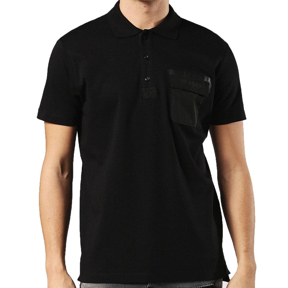 Diesel T-Temp Patch Pocket Polo Shirt - Black - so-ldn