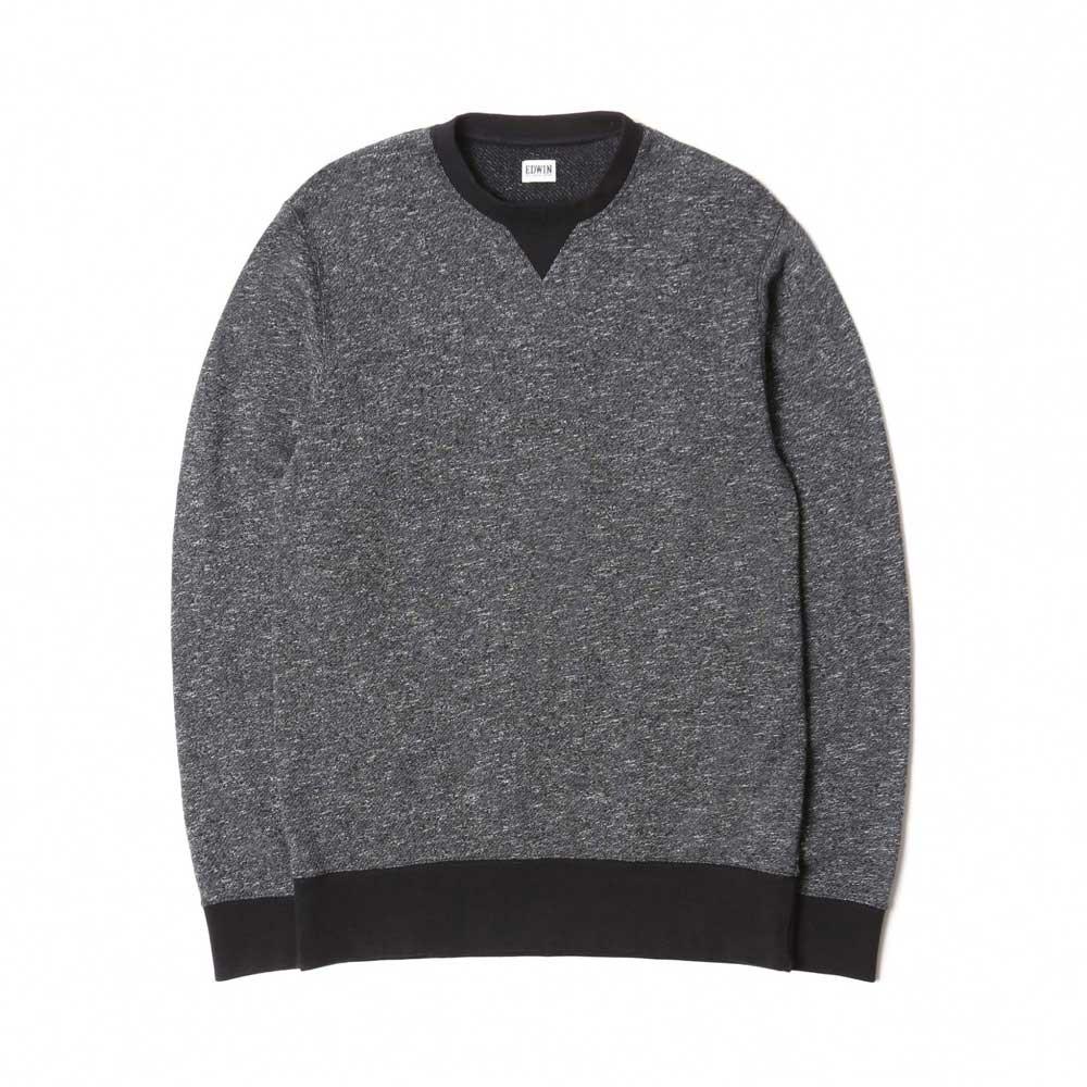 Edwin International Sweatshirt - Black Marbled - so-ldn