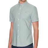 Farah Brewer Pine Green Short Sleeve Slim Fit Shirt - so-ldn