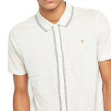 Farah Homerton Pique Polo Shirt - Chalk Marl - so-ldn