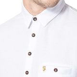 Farah Lester Short Sleeve Polo Shirt - White - so-ldn