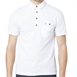 Farah Lester Short Sleeve Polo Shirt - White - so-ldn