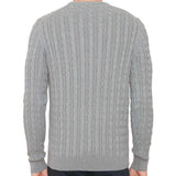 Farah Mens Lewes Crew Neck Cable Sweater - Grey - so-ldn