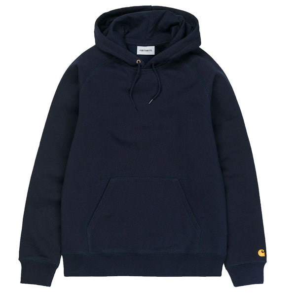 Carhartt WIP Chase Pullover Hoodie - Dark Navy / Gold