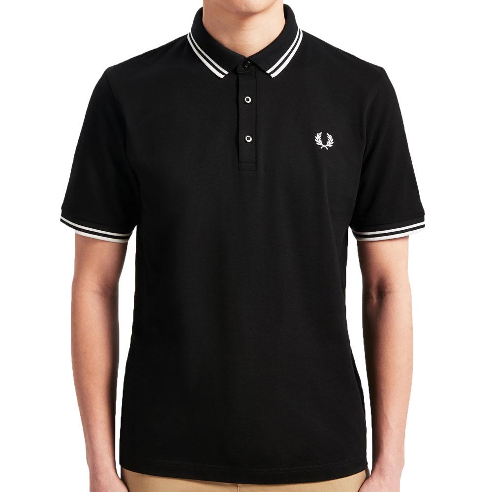 Fred Perry Made in Japan Pique Polo Shirt - 321 BLACK