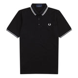 Fred Perry Made in Japan Pique Polo Shirt - 321 BLACK