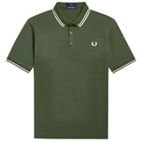 Fred Perry Made in Japan Pique Polo Shirt - Dark Fern Green M102