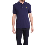 Lyle and Scott Plain Polo Shirt - Navy - so-ldn