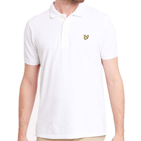 Lyle and Scott Plain Polo Shirt - White - so-ldn