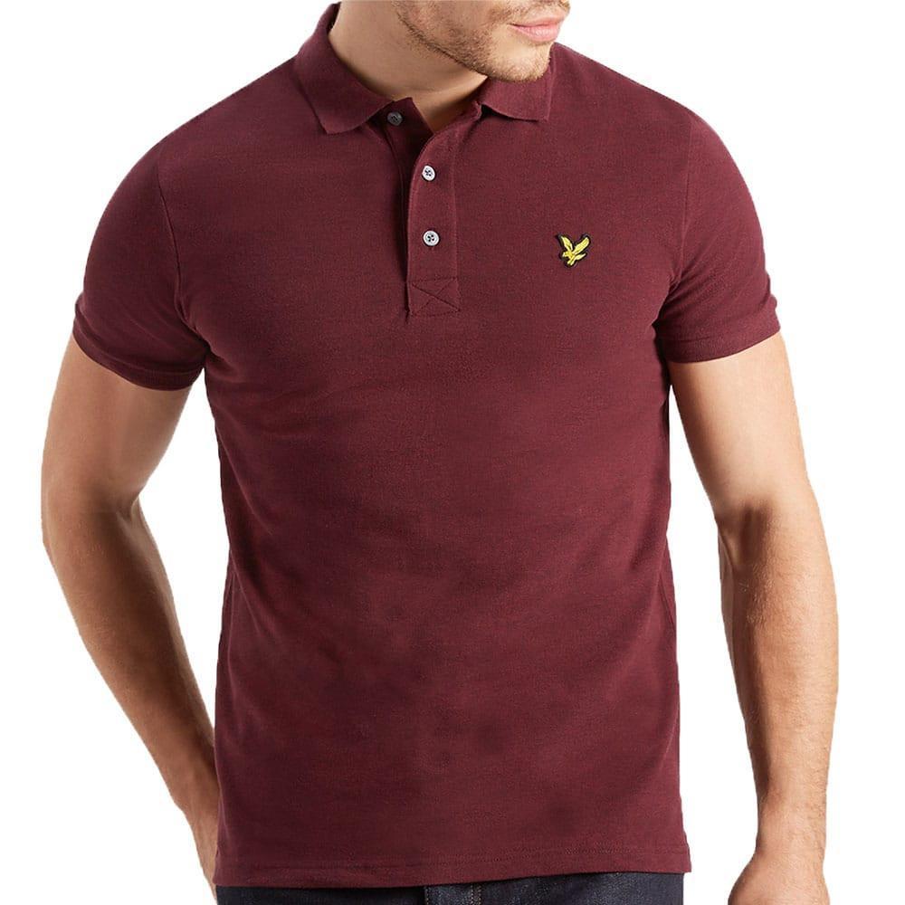 Lyle & Scott Polo Shirt - Burgundy Claret Marl - so-ldn